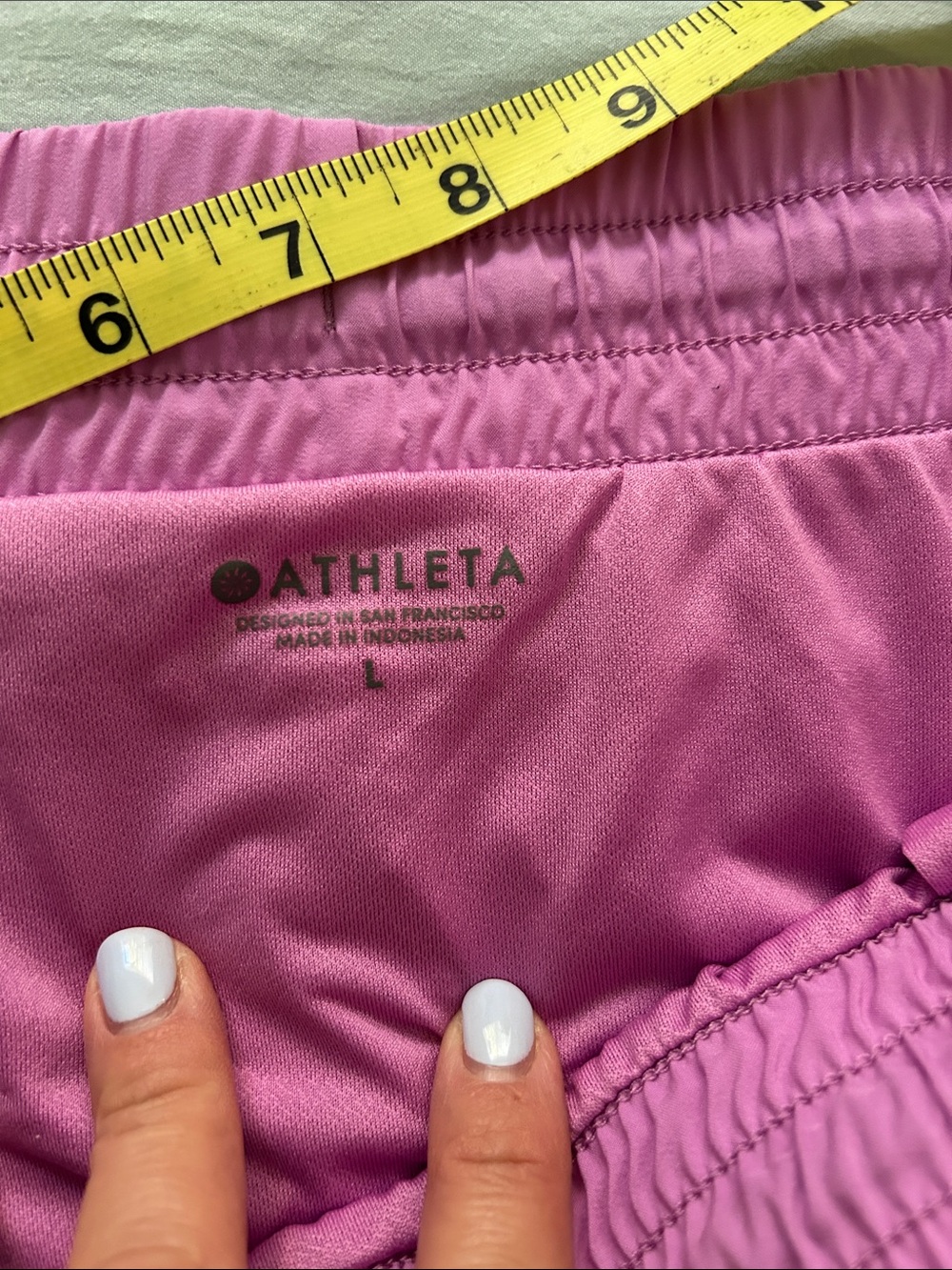 Athleta Pink Athletic Shorts with Side Pockets - Picture 2 of 8